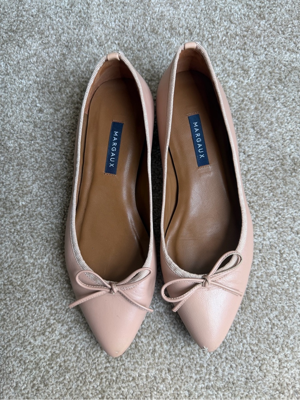 Margaux Pointe Ballet Flat in Nude Blush - Size 7